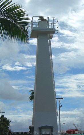 Picture of the oldest pacific lighthouse, Lahaina Harbor, Maui, Hawaii.