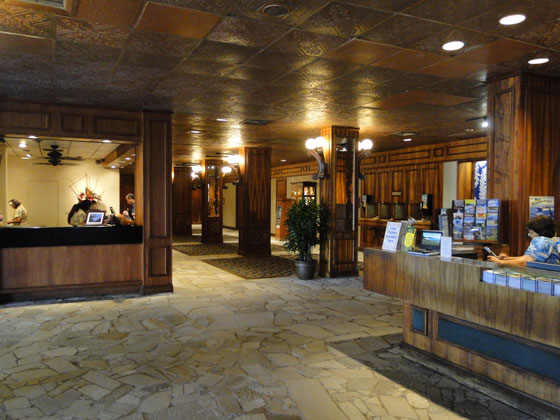 Check-in for the Kaanapali Ocean Inn at the Royal Lahaina Resort lobby